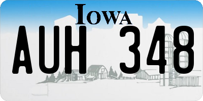 IA license plate AUH348