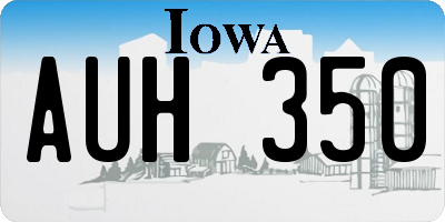 IA license plate AUH350
