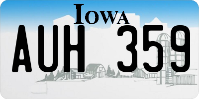 IA license plate AUH359