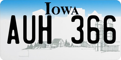 IA license plate AUH366