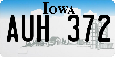 IA license plate AUH372