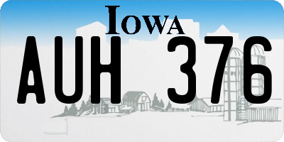 IA license plate AUH376