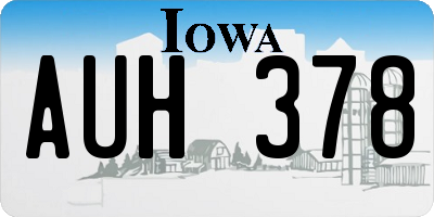 IA license plate AUH378