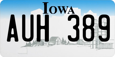IA license plate AUH389