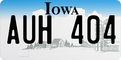 IA license plate AUH404