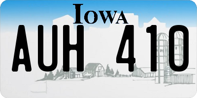 IA license plate AUH410