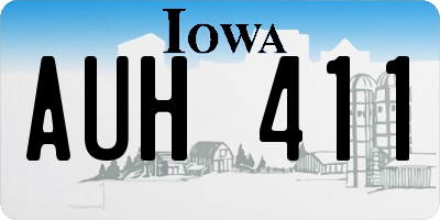 IA license plate AUH411