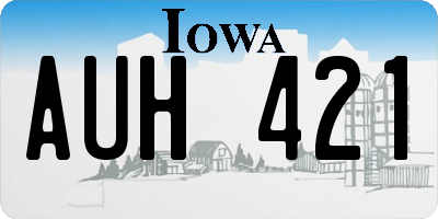 IA license plate AUH421