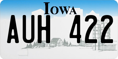 IA license plate AUH422