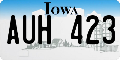 IA license plate AUH423