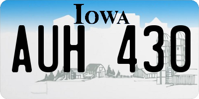 IA license plate AUH430