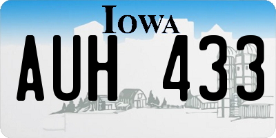 IA license plate AUH433
