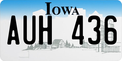IA license plate AUH436