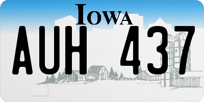 IA license plate AUH437