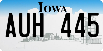 IA license plate AUH445