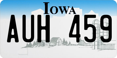IA license plate AUH459