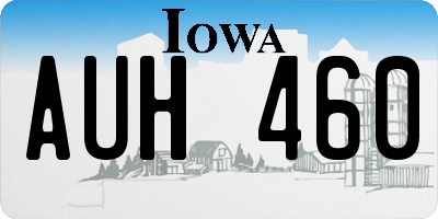 IA license plate AUH460