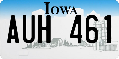 IA license plate AUH461