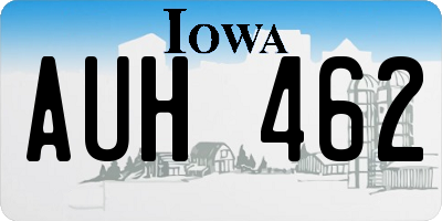 IA license plate AUH462