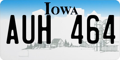 IA license plate AUH464