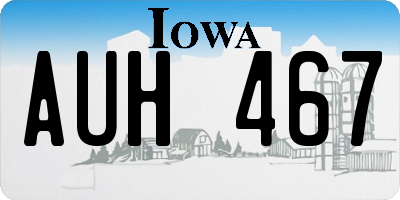 IA license plate AUH467