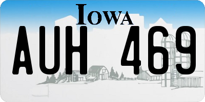 IA license plate AUH469