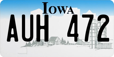 IA license plate AUH472