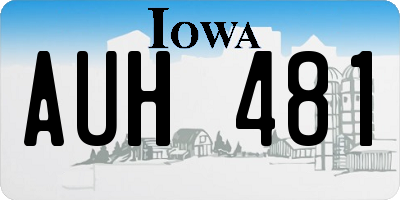 IA license plate AUH481