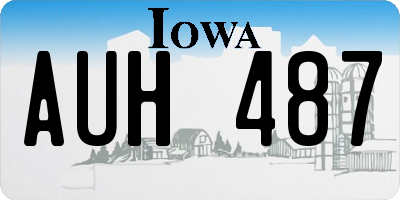 IA license plate AUH487