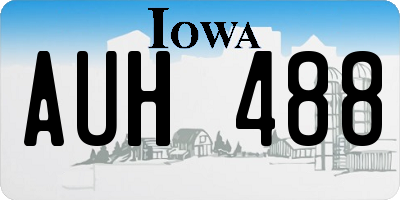 IA license plate AUH488
