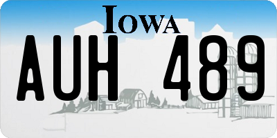 IA license plate AUH489