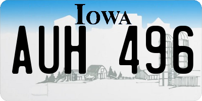 IA license plate AUH496