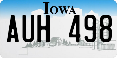 IA license plate AUH498