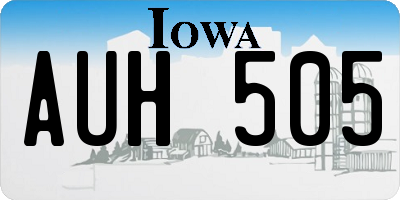IA license plate AUH505