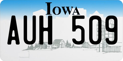 IA license plate AUH509