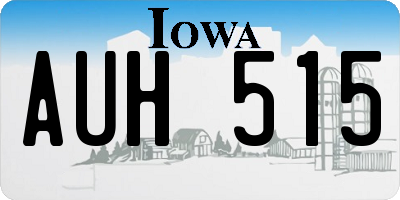 IA license plate AUH515