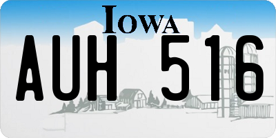 IA license plate AUH516