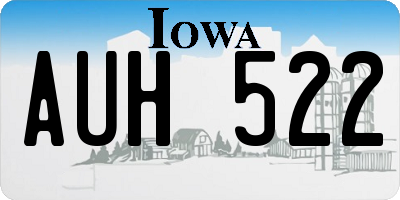 IA license plate AUH522