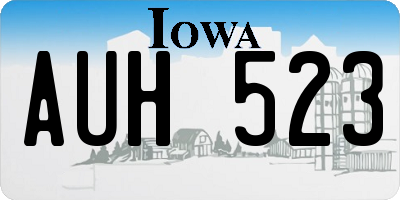 IA license plate AUH523