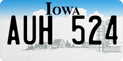 IA license plate AUH524