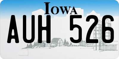 IA license plate AUH526
