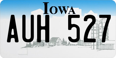 IA license plate AUH527