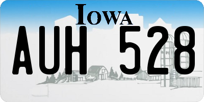 IA license plate AUH528
