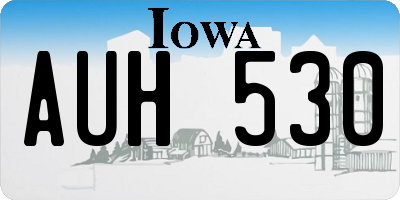 IA license plate AUH530