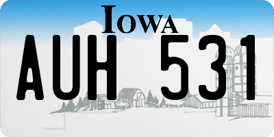 IA license plate AUH531