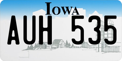 IA license plate AUH535