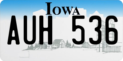 IA license plate AUH536