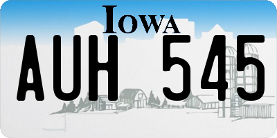 IA license plate AUH545