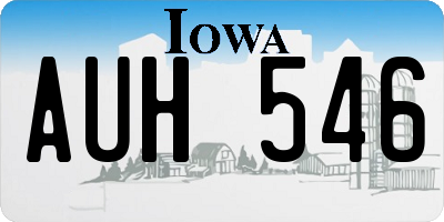 IA license plate AUH546