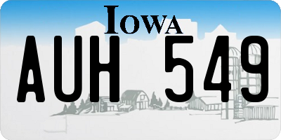 IA license plate AUH549